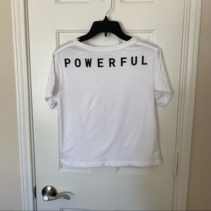 Athleta Powerful White Crop Tee